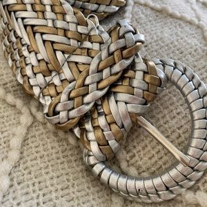 Chunky Metallic Woven Belt